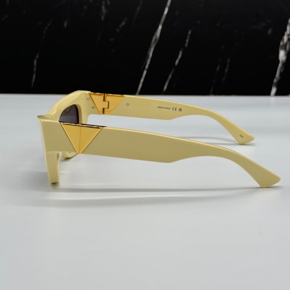 NEW BV1177S 004 BOTTEGA VENETA YELLOW GREY CAT EYE WOMEN SUNGLASSES - Picture 7 of 13